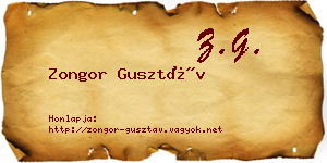 Zongor Gusztáv névjegykártya